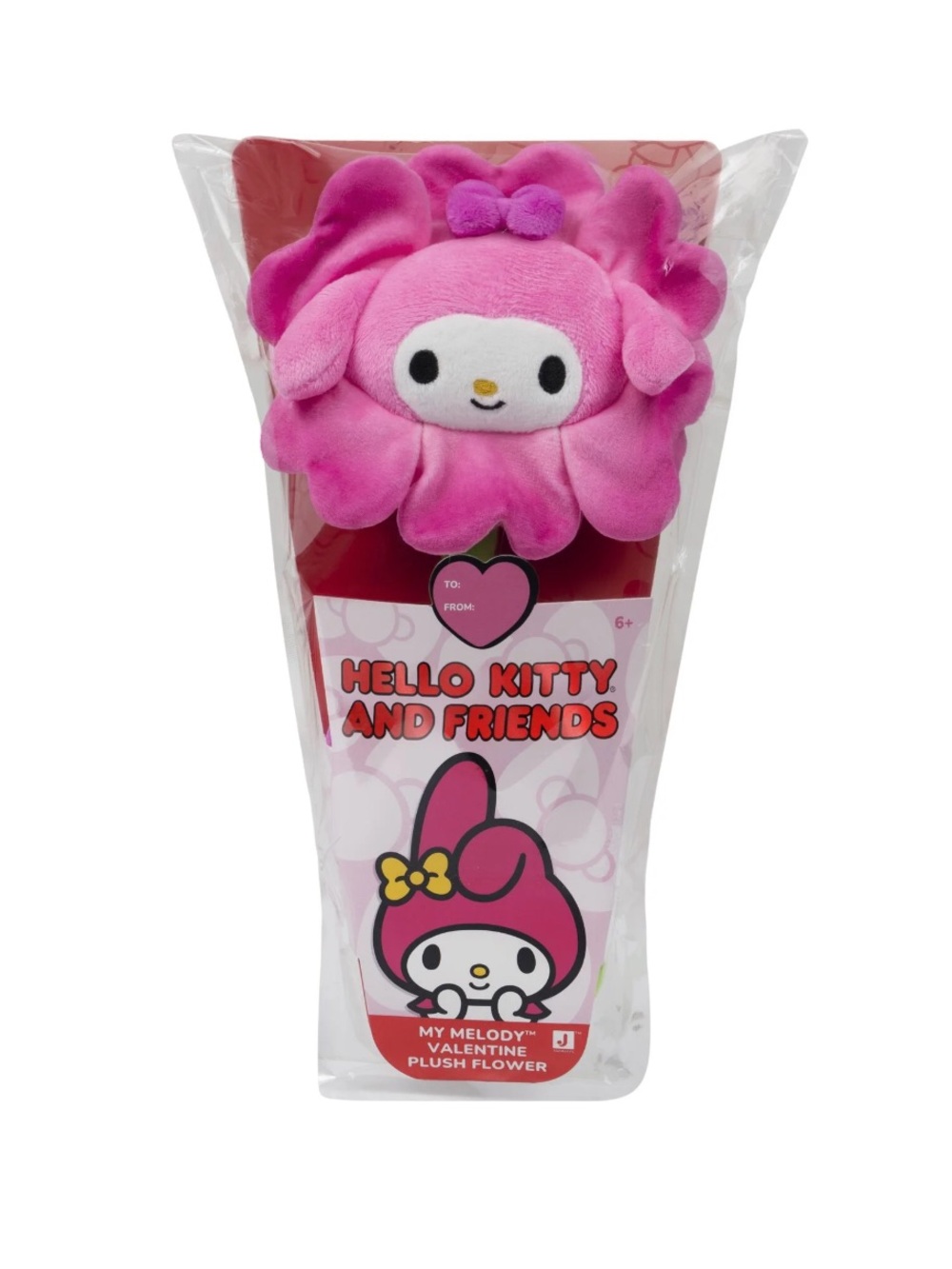 Hello Kitty 14-inch My Melody Plush Valentine's Day Flower Bendable Stem New